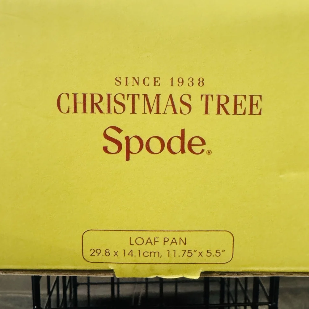 Spode Christmas Tree Loaf Pan 11.75”x5.5” Baking Dish with Christmas Tree Motif